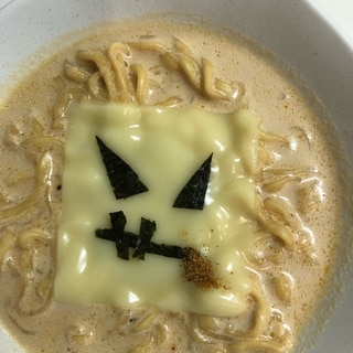 【ハロウィン】のオバケのミルク味噌味ラーメン